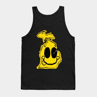 Michigan Happy Face with tongue sticking out Tank Top